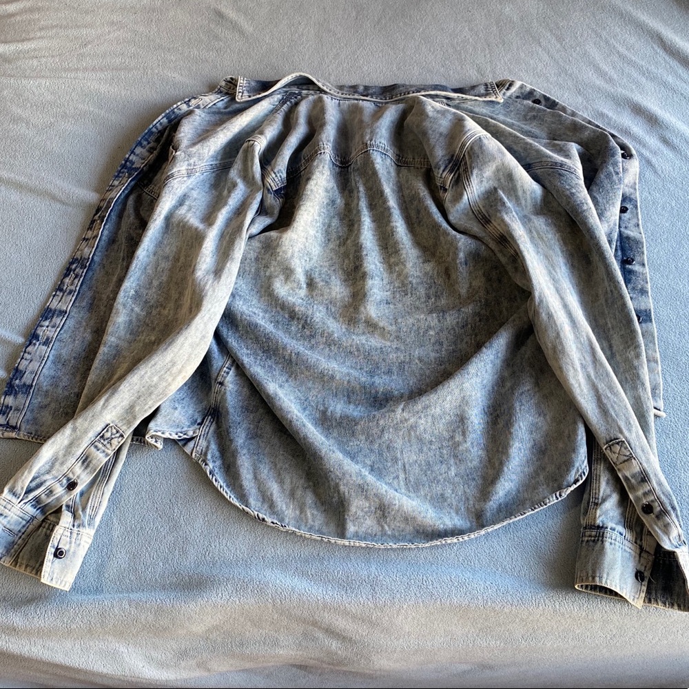Blue Distressed Denim Jacket - Picture 6 of 7